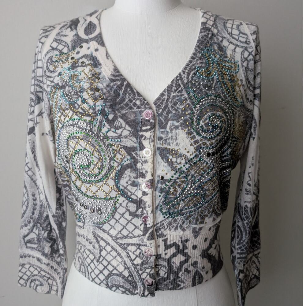 ymi y2k embellished cardigan